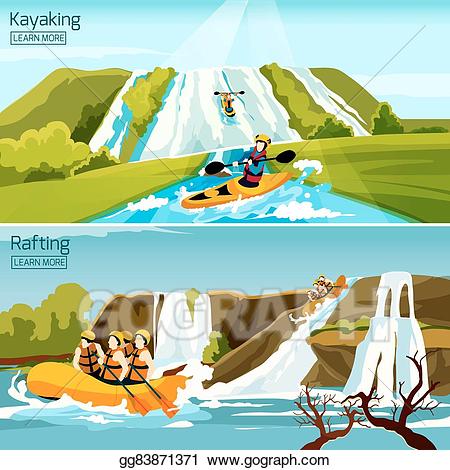 kayak clipart rafting