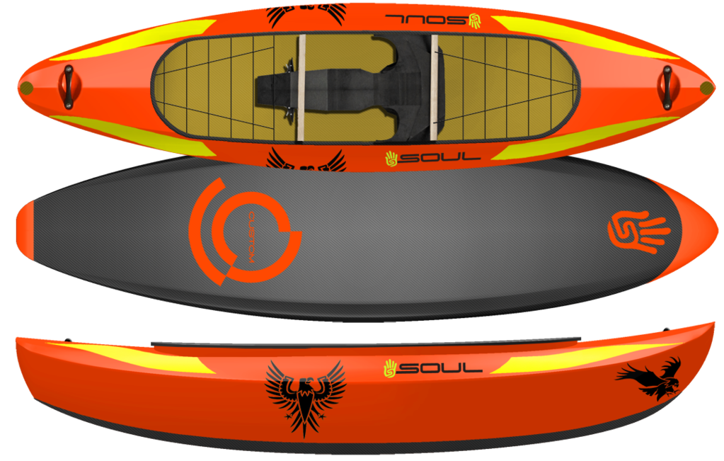 Custom kayaks soul waterman. Kayaking clipart red kayak