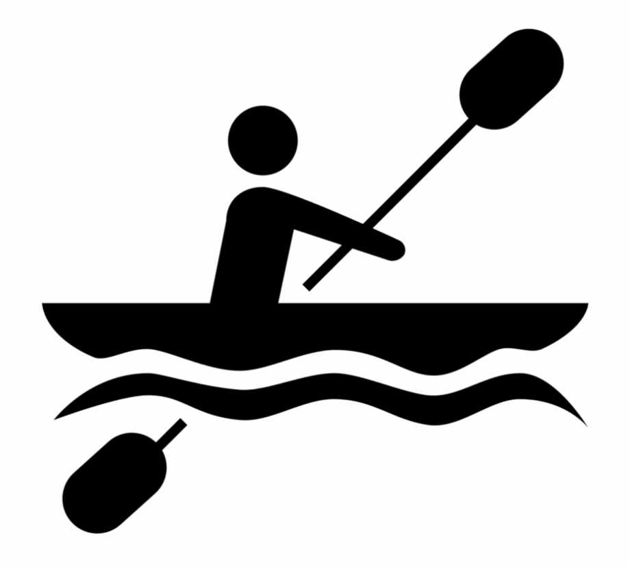 kayak clipart silhouette