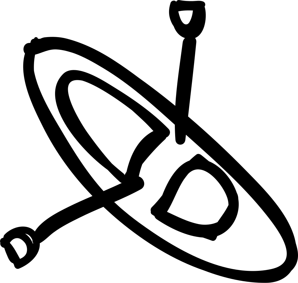 Kayaking clipart stick figure. Kayak hand drawn outline