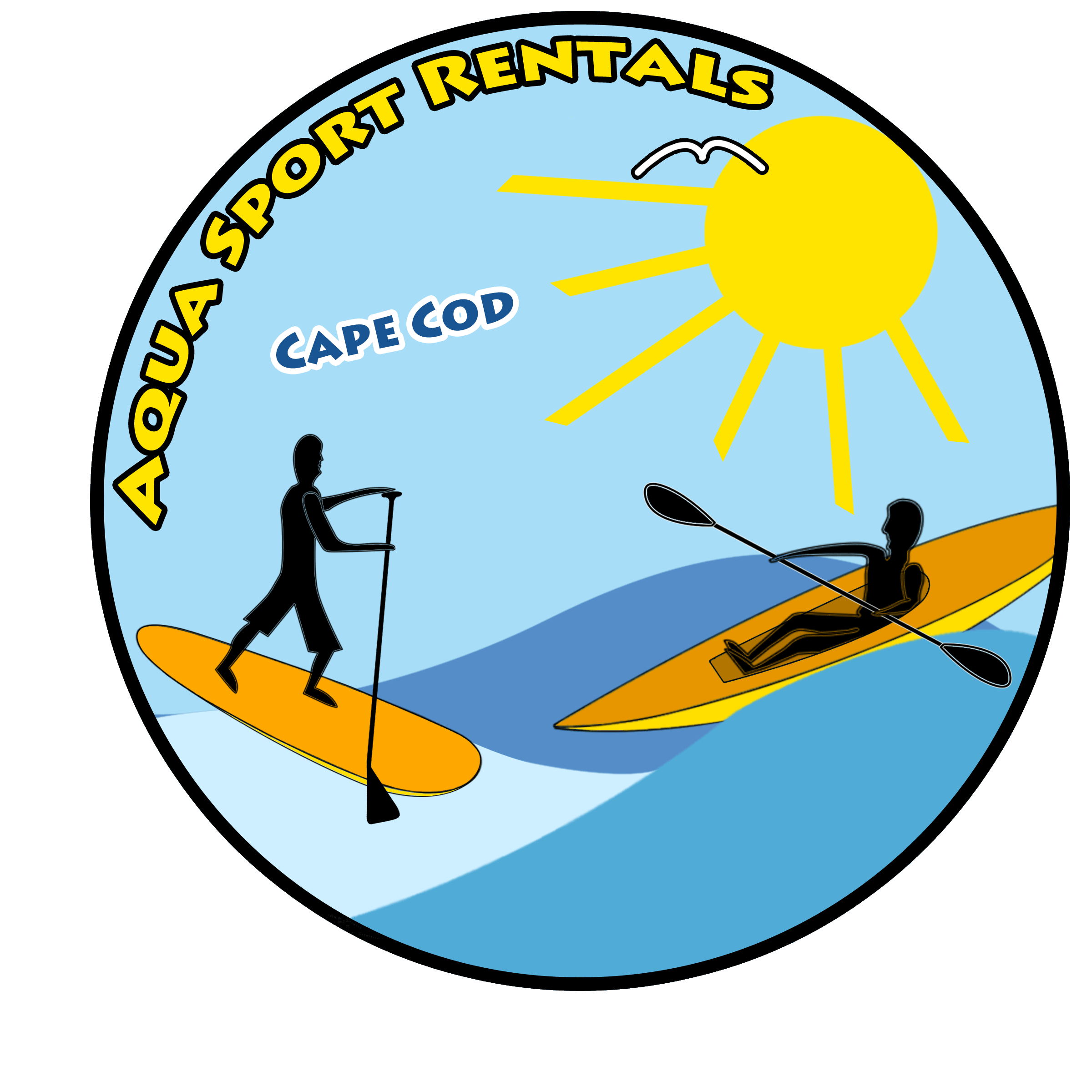 Kayaking clipart transparent. Aqua sport rentals cape