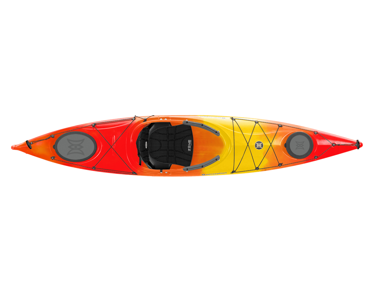 Perception kayak top view. Kayaking clipart background