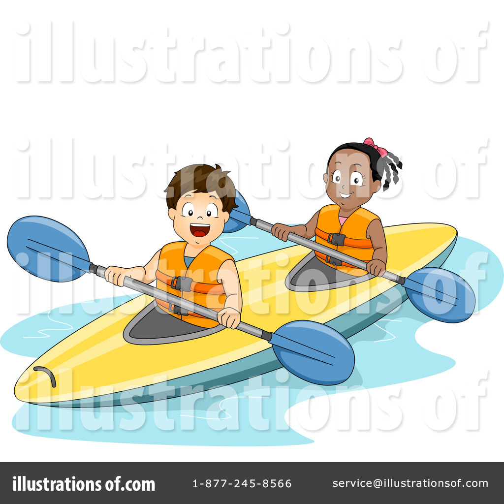 Kayaking clipart. Illustration by bnp design