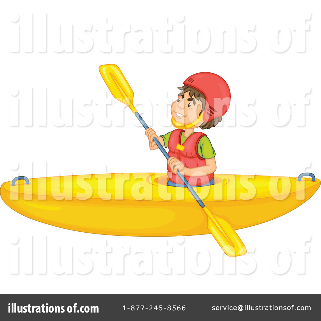 Kayaking clipart illustration. Kayak by graphics rf