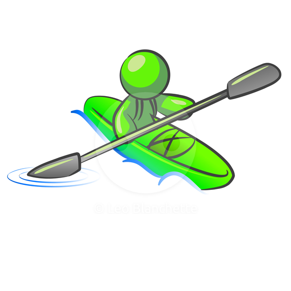 Kayak panda free images. Kayaking clipart kayaker