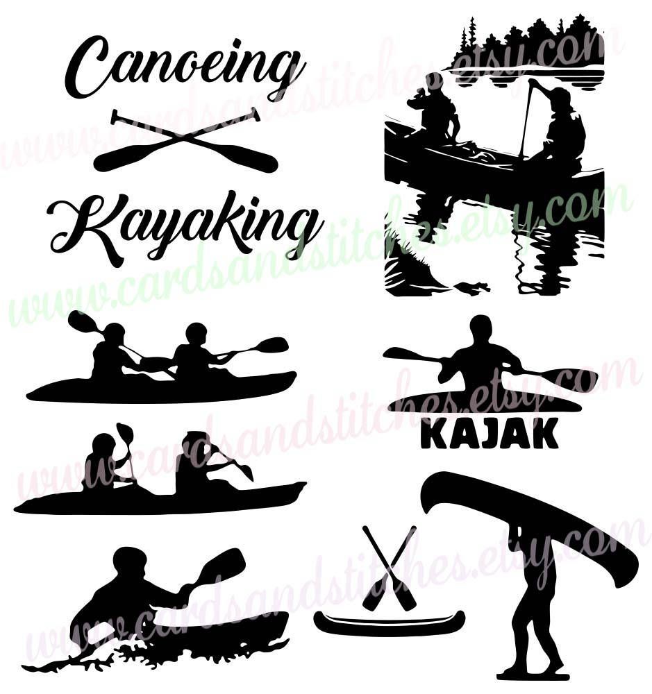 kayaking clipart svg