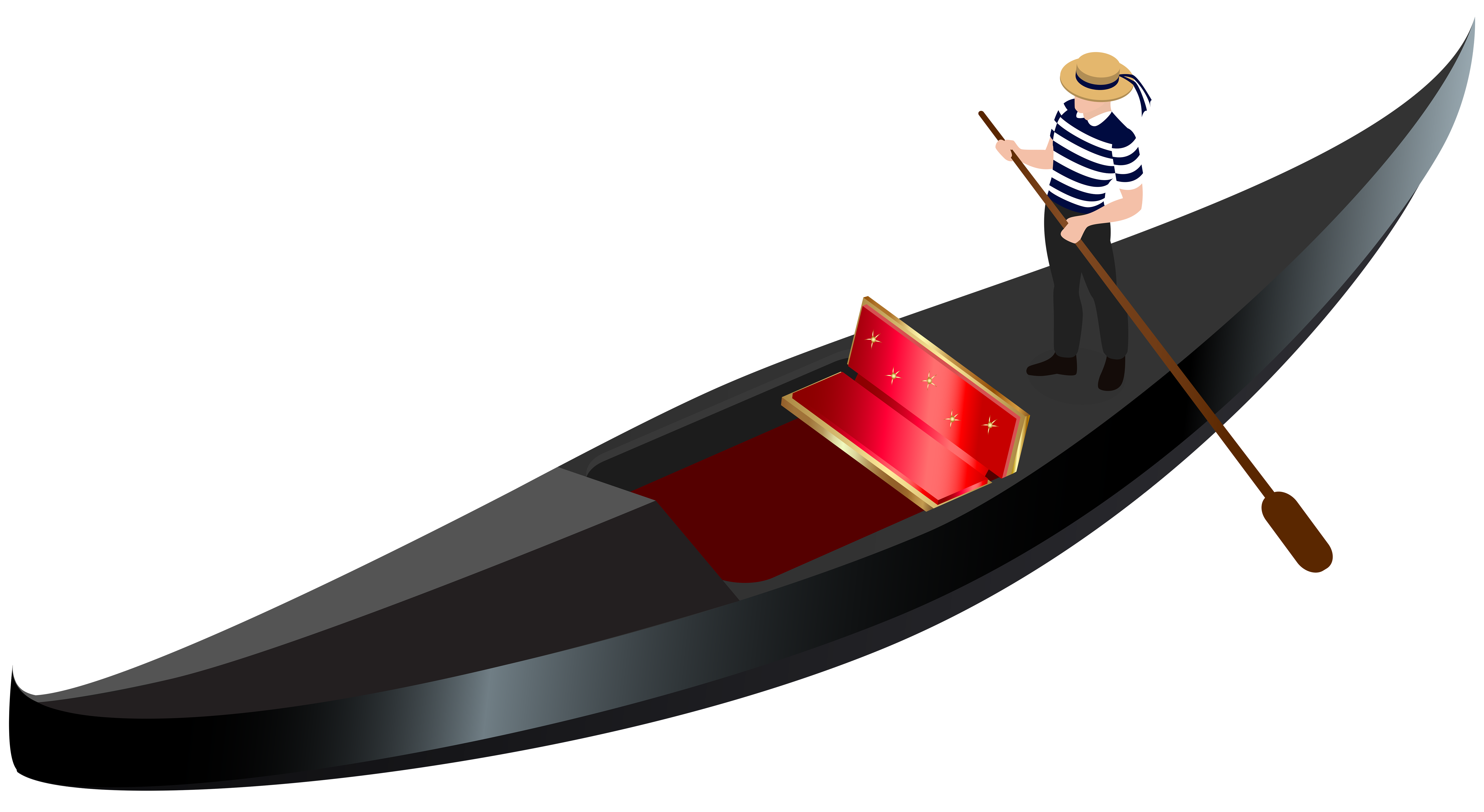Venice gondola clip art. Kayaking clipart transparent