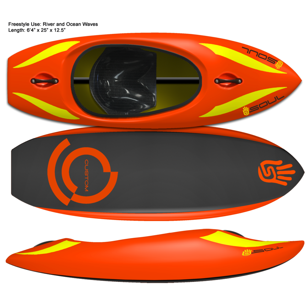 Custom kayaks soul waterman. Kayaking clipart whitewater kayak