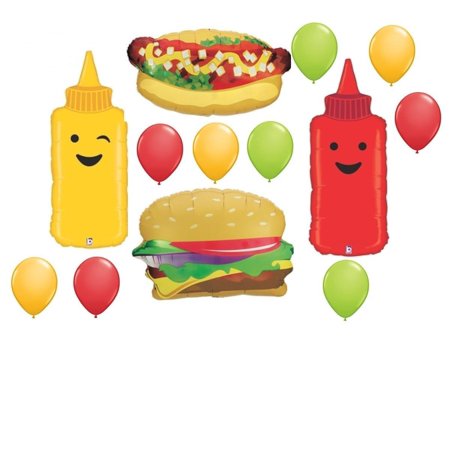  pc balloon set. Ketchup clipart food cookout