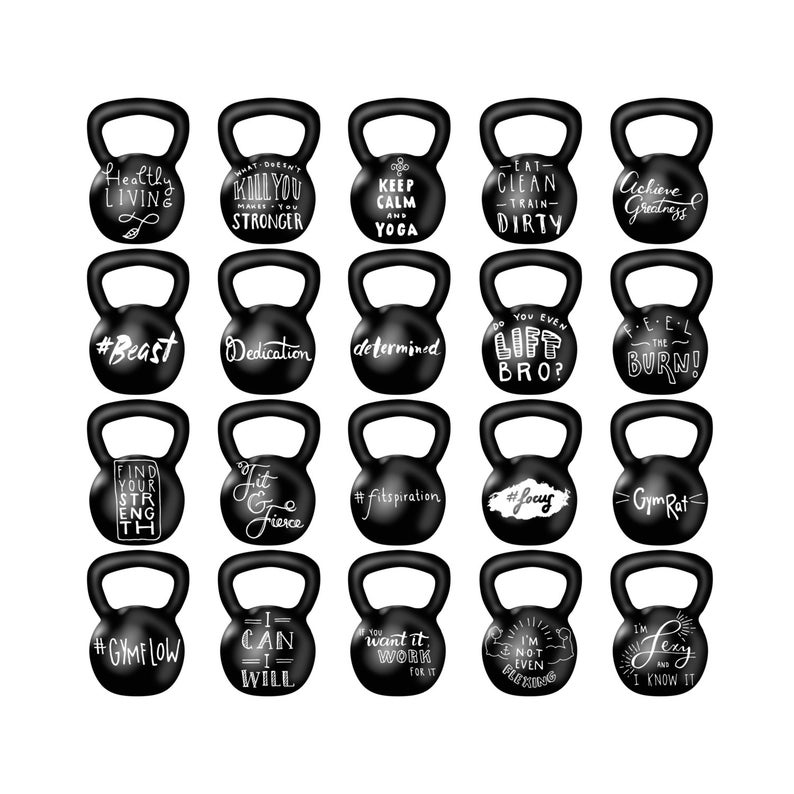 kettlebell clipart weight training