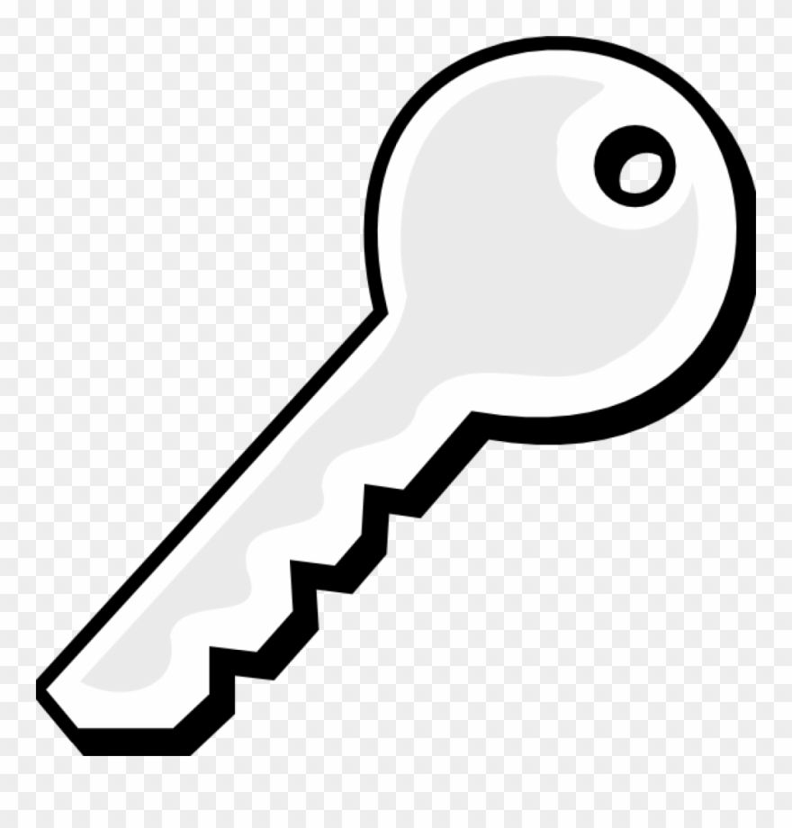 Keys clipart vector. Free key white clip