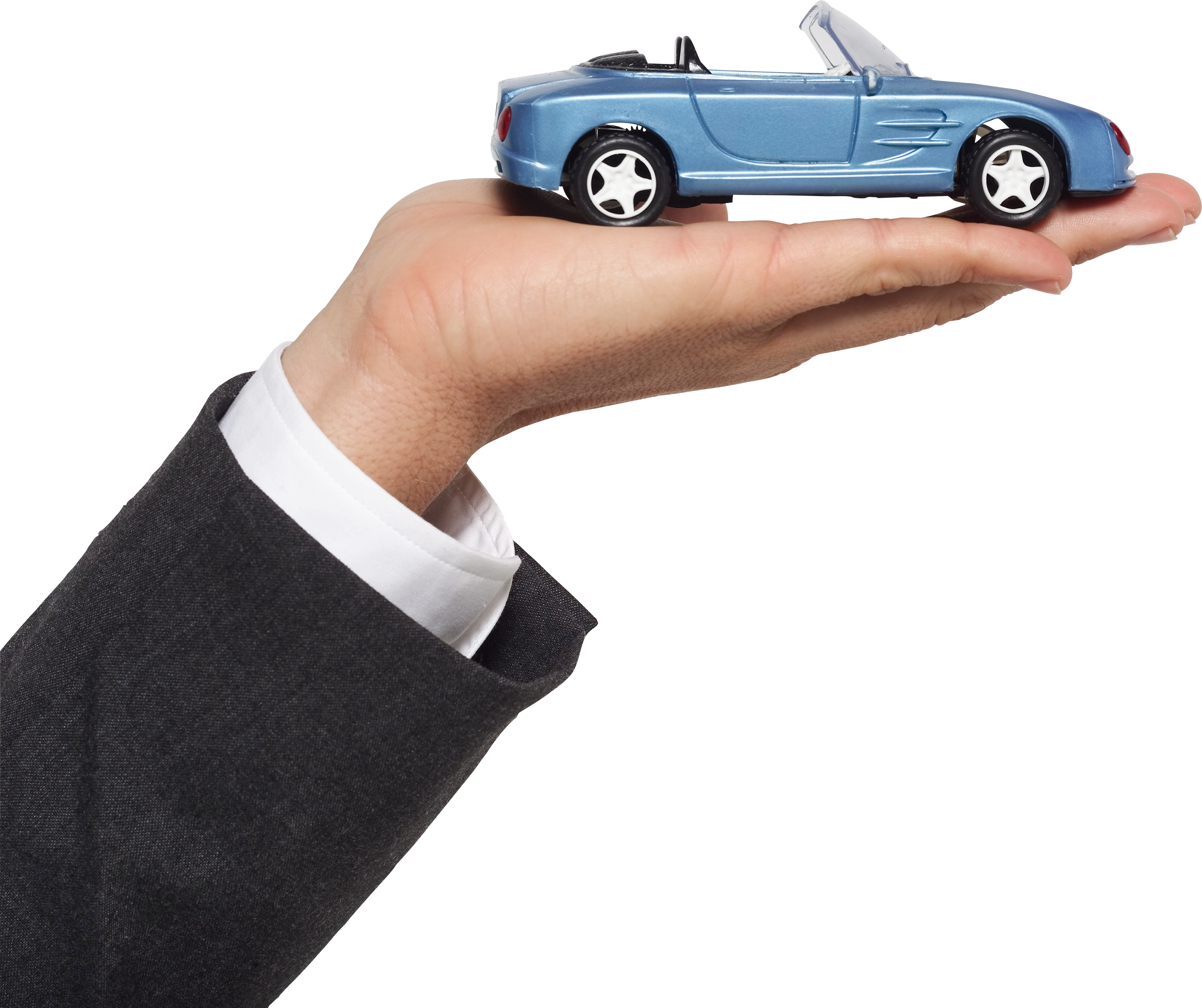 Car toy isolated stock. Key clipart hand holding