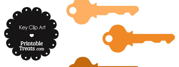 Printable treats com . Key clipart orange key