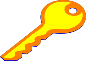 Key clipart orange key. Yellow clip art at