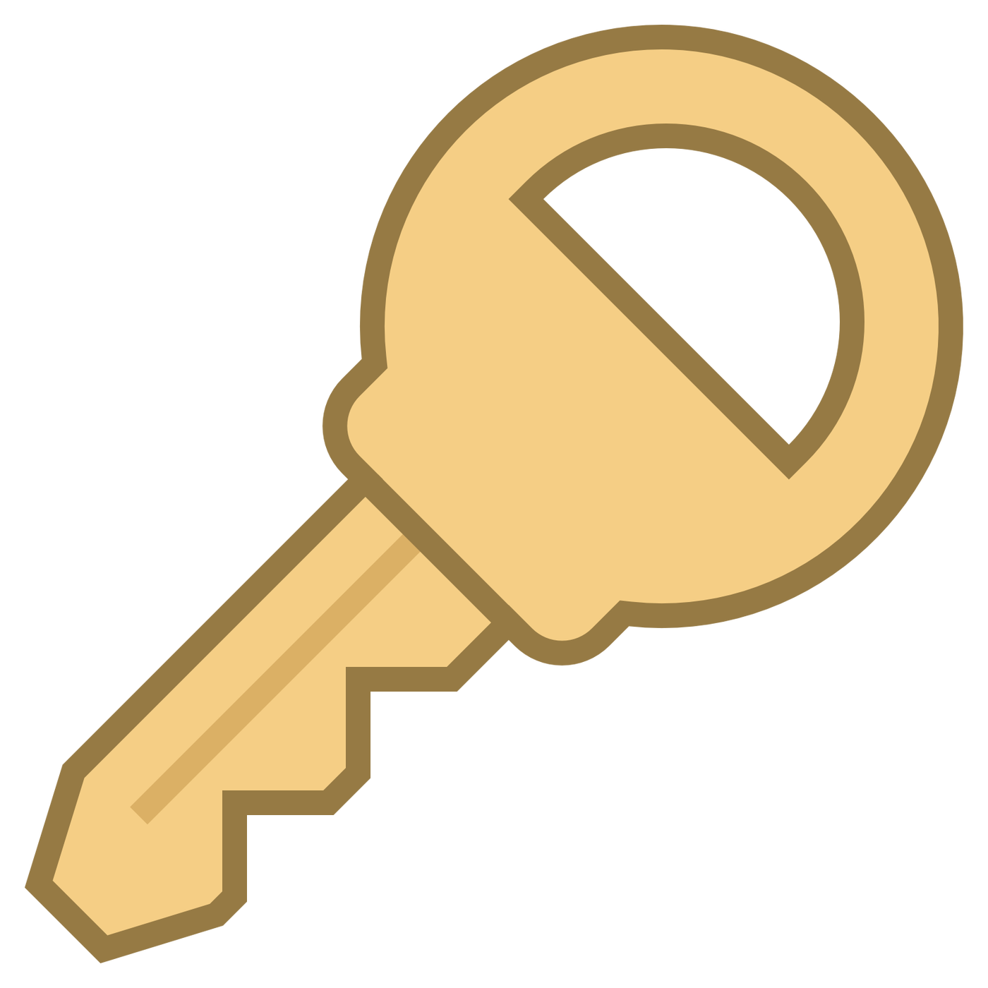 key clipart orange key