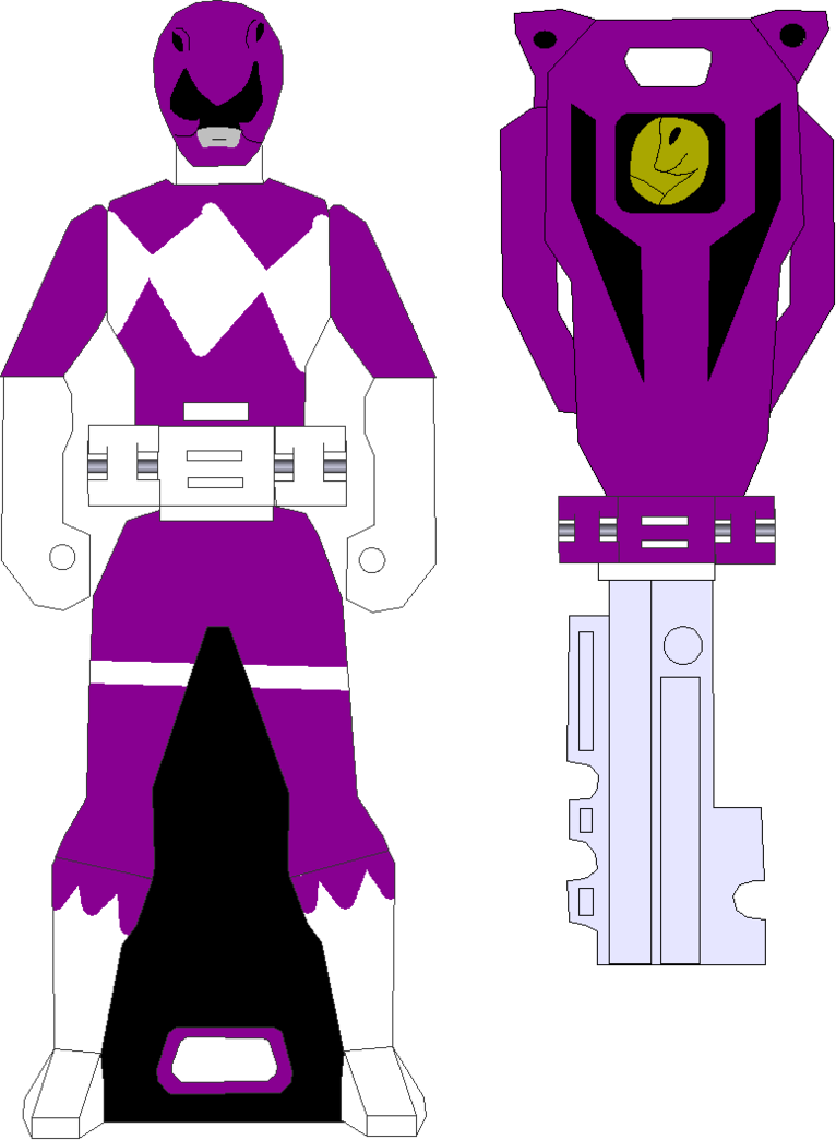 Mmpr ranger by coolcat. Key clipart purple
