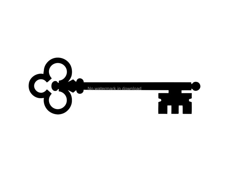 key clipart skeleton key