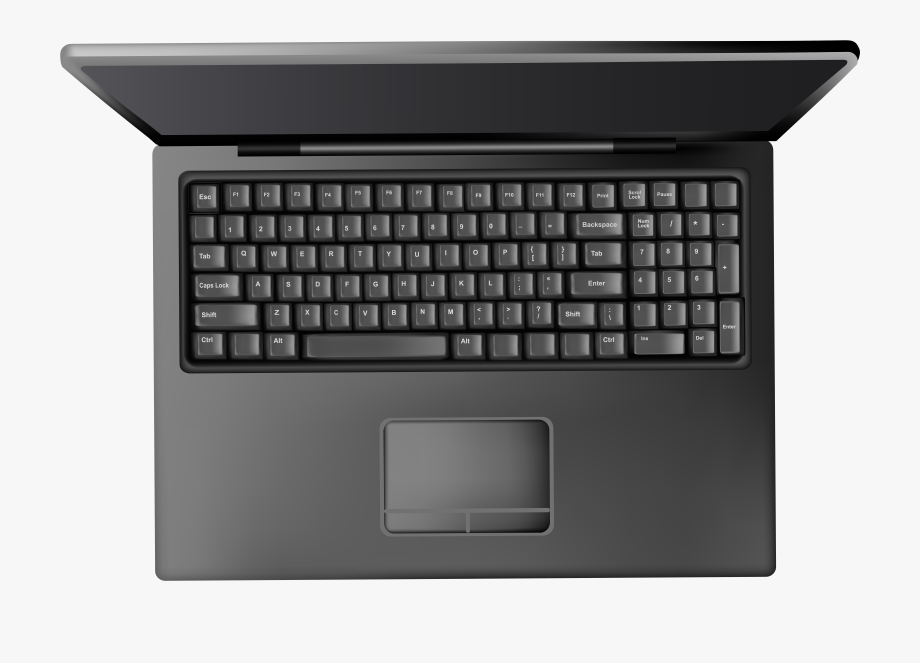 Laptop clipart laptop keyboard. Png top view free