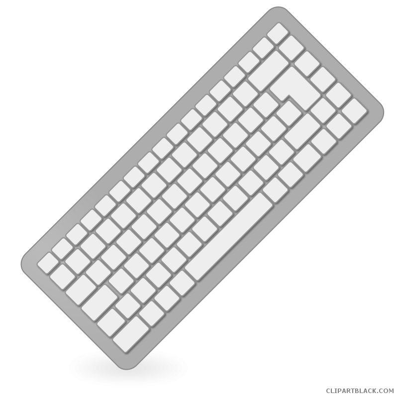 keyboard clipart black and white