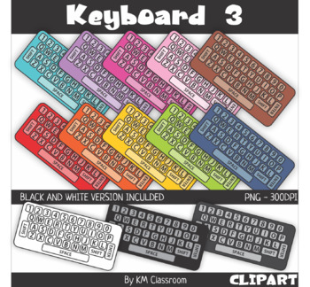 keyboard clipart colorful keyboard