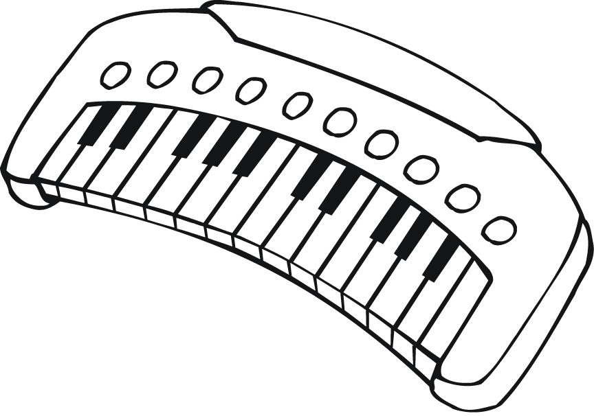 keyboard clipart coloring