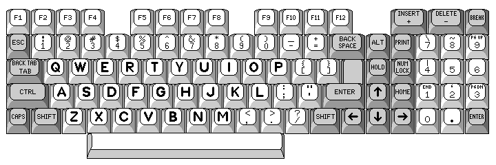 Download computer pages . Keyboard clipart coloring page