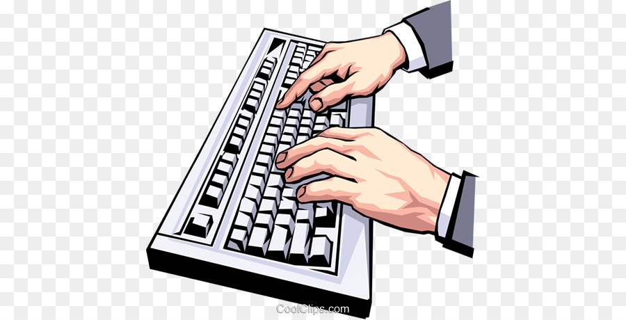 keyboard clipart hand on