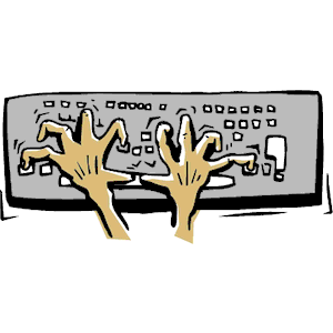 keyboard clipart hand on