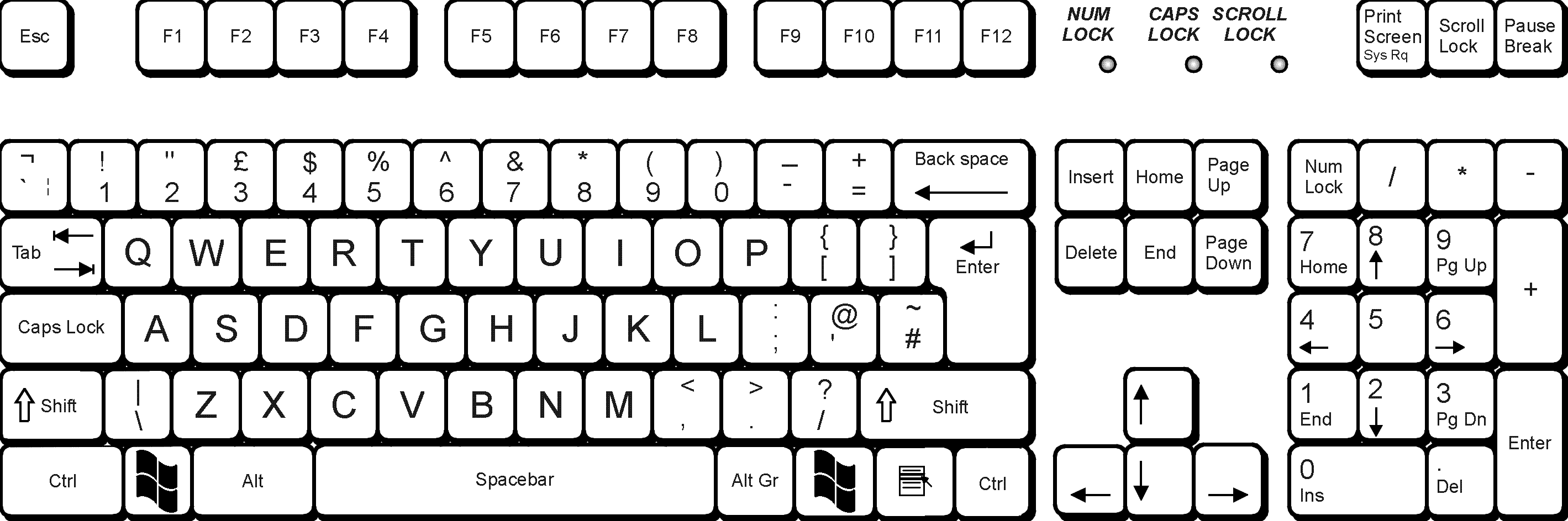 keyboard clipart keyboard layout