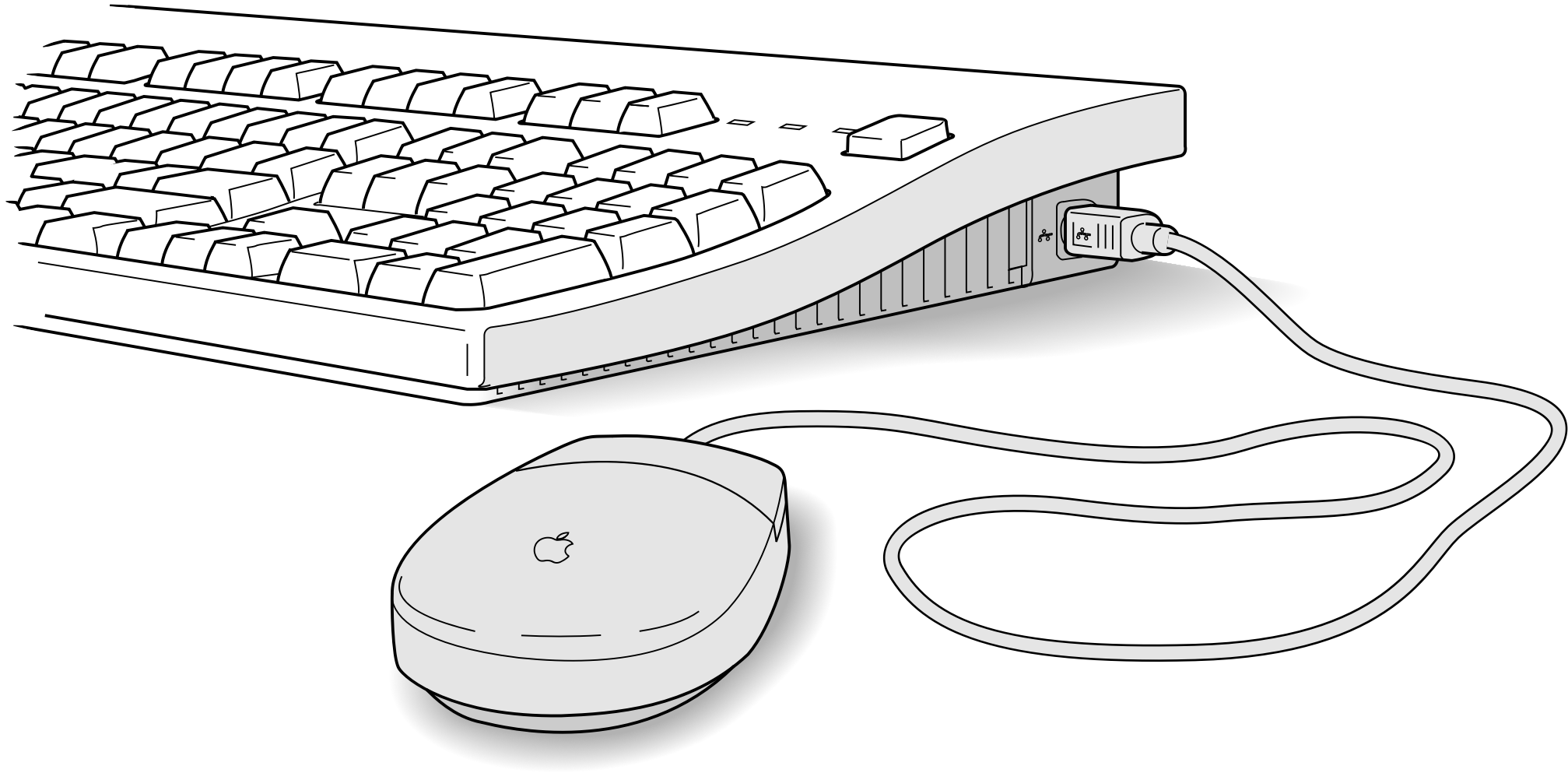 keyboard clipart line drawing