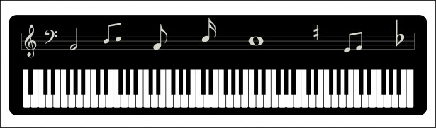 keyboard clipart piano