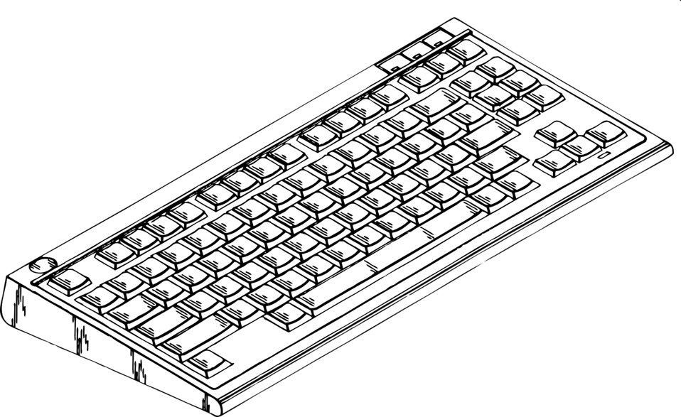 keyboard clipart pink