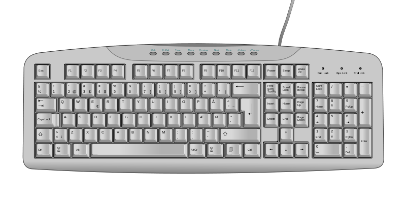 keyboard clipart printable