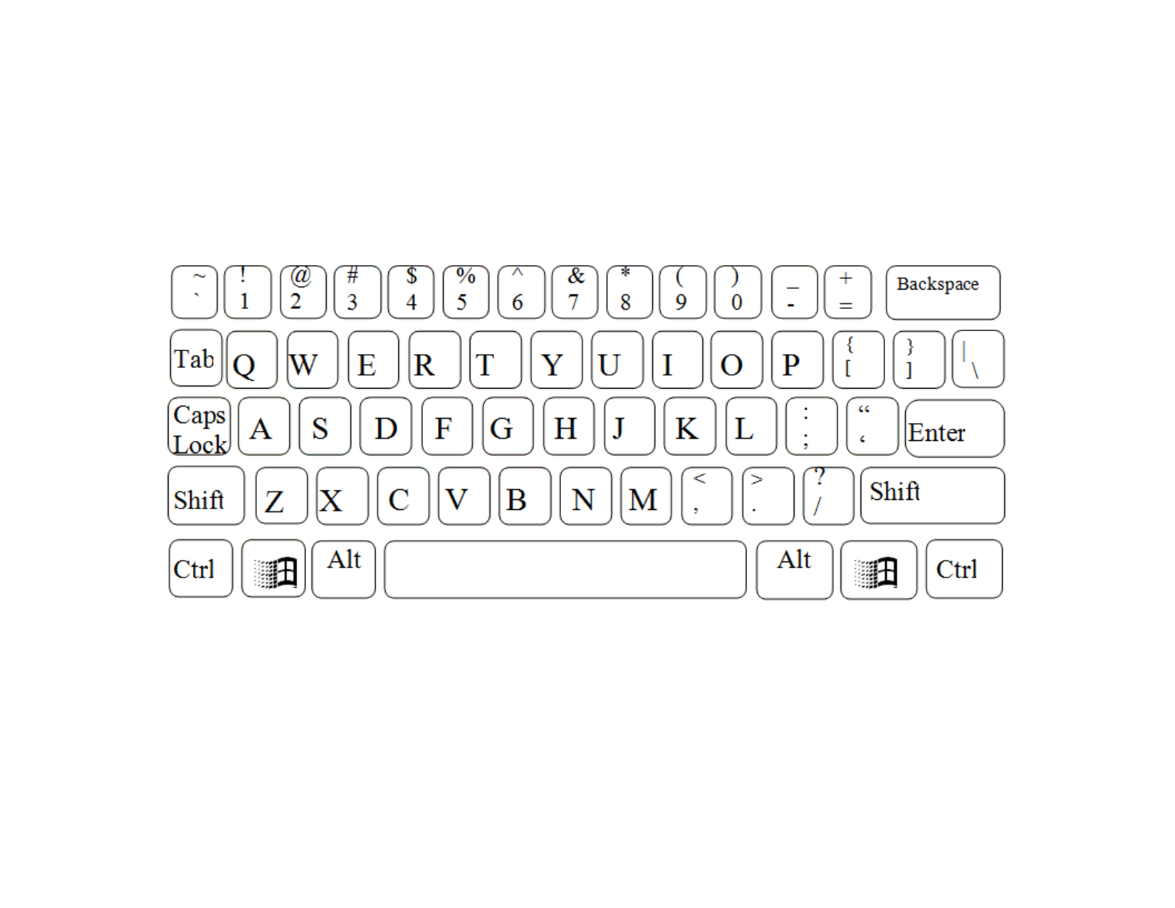 keyboard clipart printable
