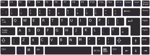 keyboard clipart simple