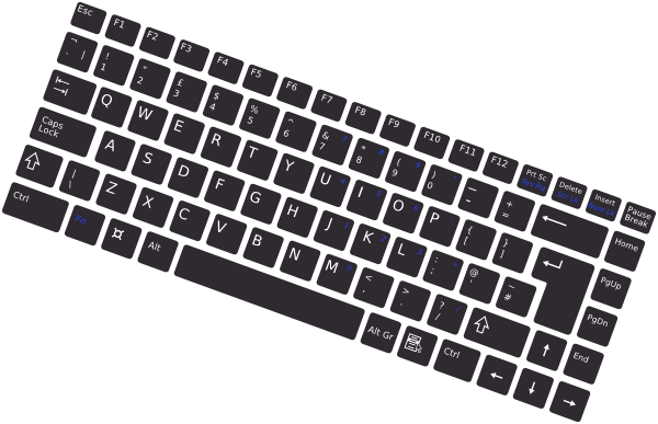 Keyboard clipart simple. Rotated clip art at