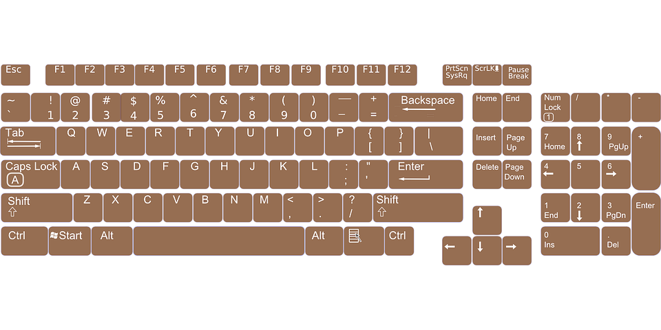 keyboard clipart vector computer