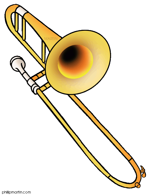 trombone clipart animated