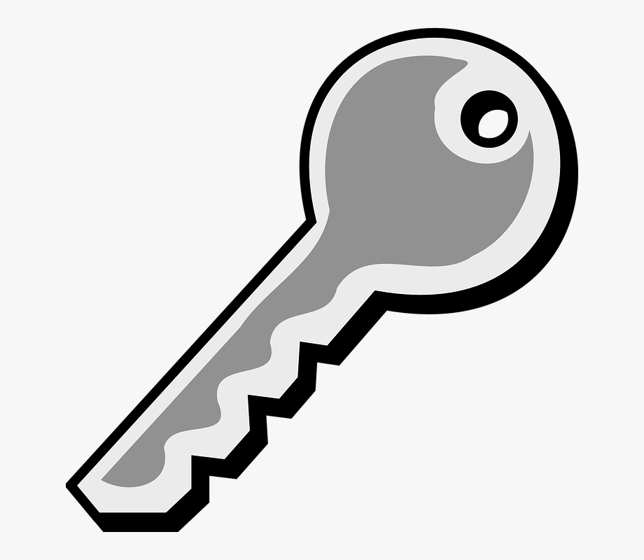 keys clipart grey key