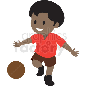 kickball clipart red haired boy