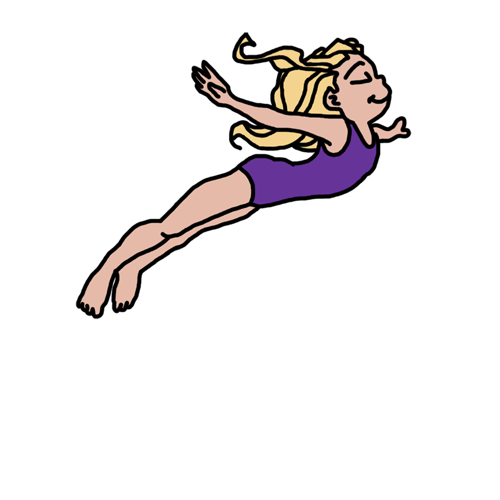 kid clipart diving
