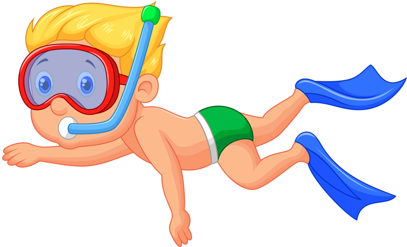 kid clipart diving
