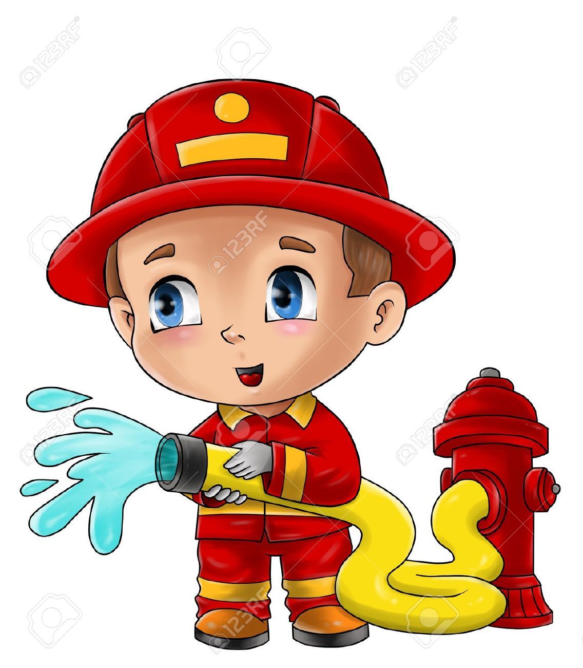 kid clipart firefighter