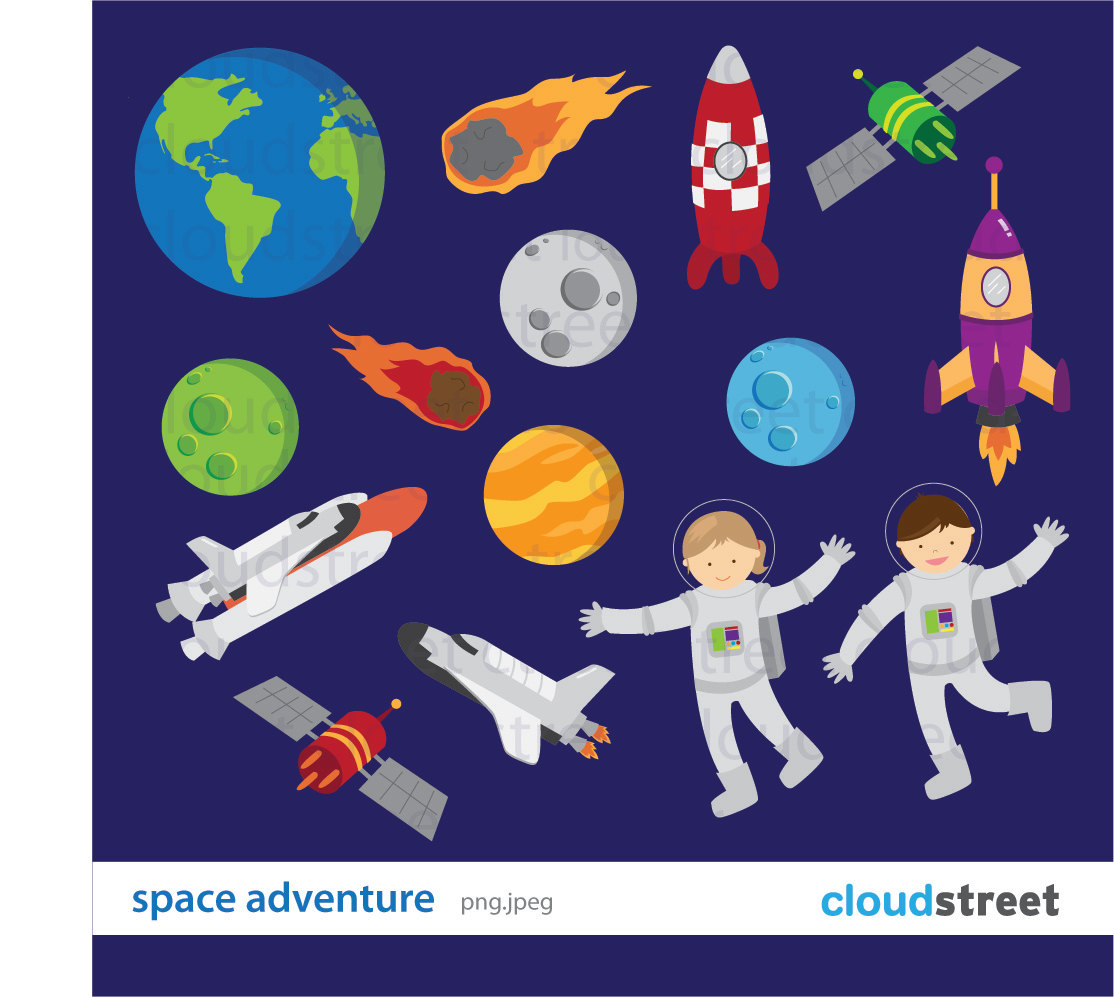 kid clipart outer space