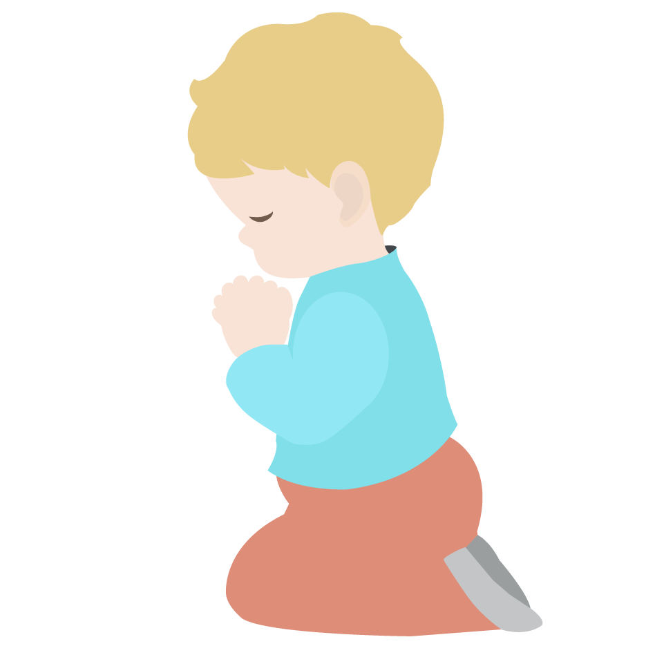 kid clipart prayer
