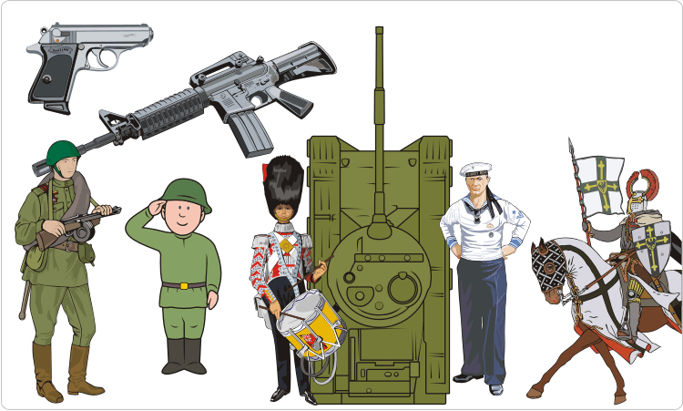 kids clipart army
