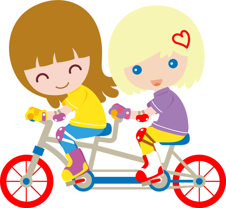 kids clipart cycling