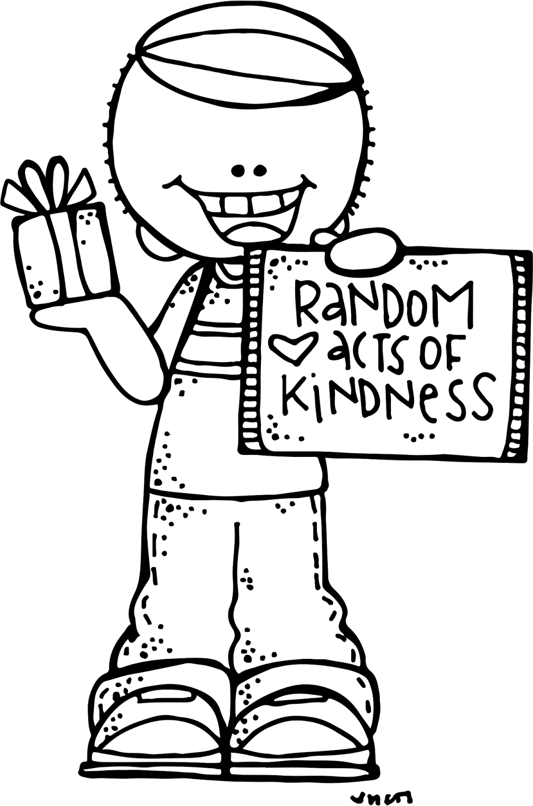 kind clipart black and white