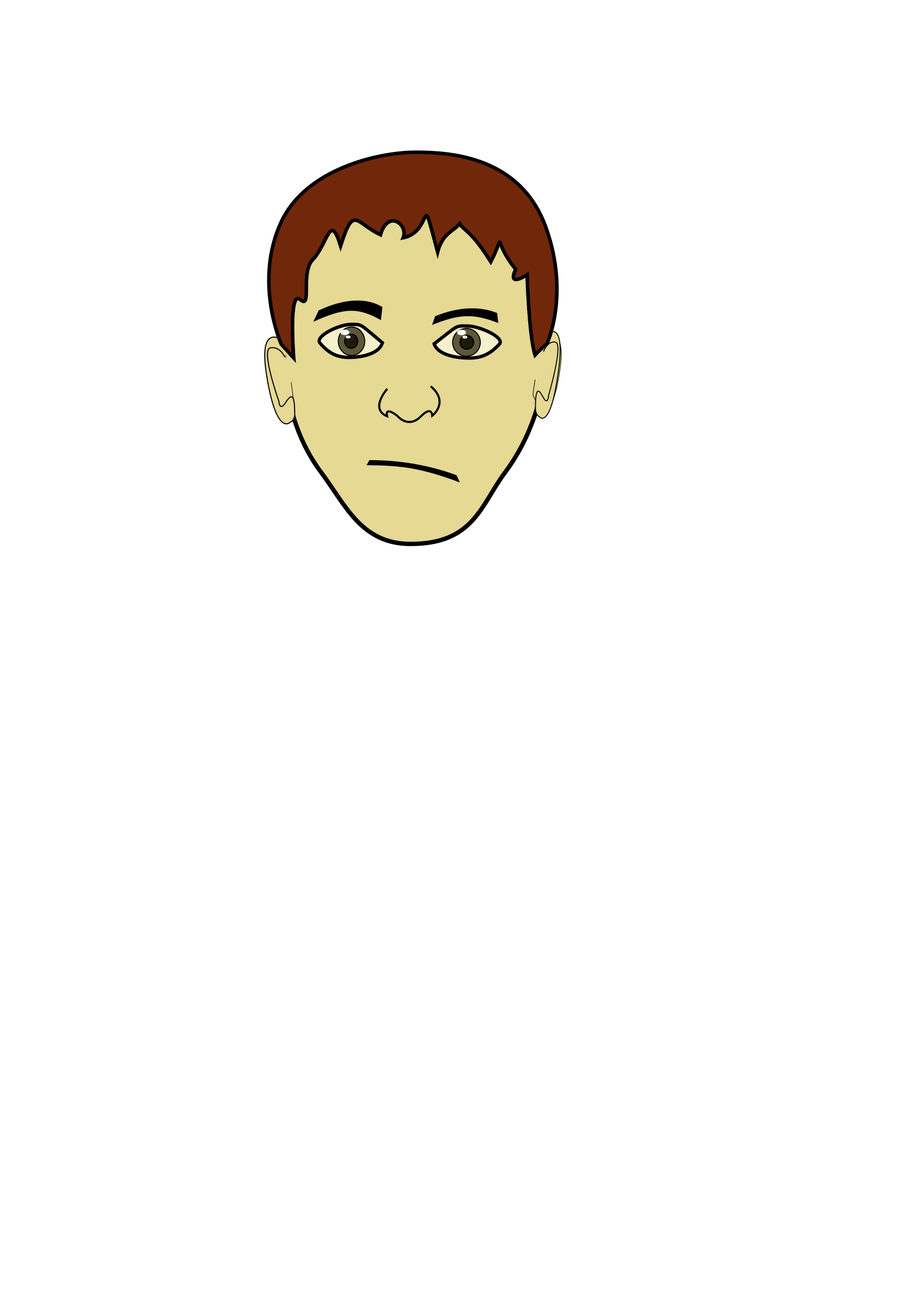 kind clipart brown haired boy