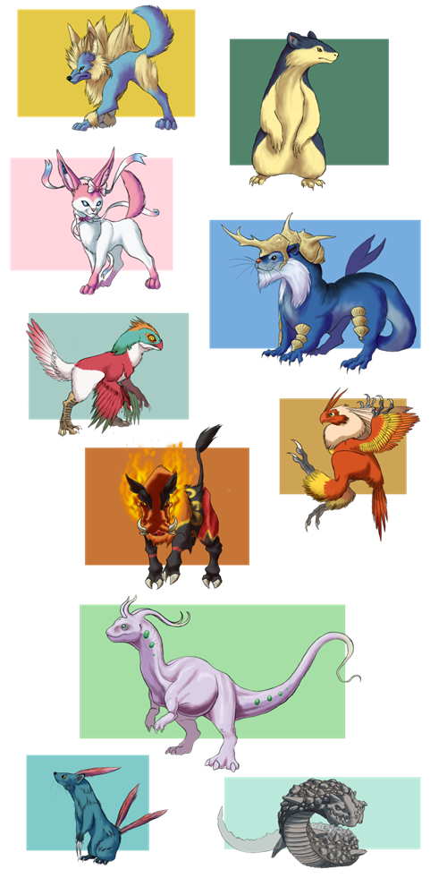 Pok mon as animals. Kind clipart realistic animal